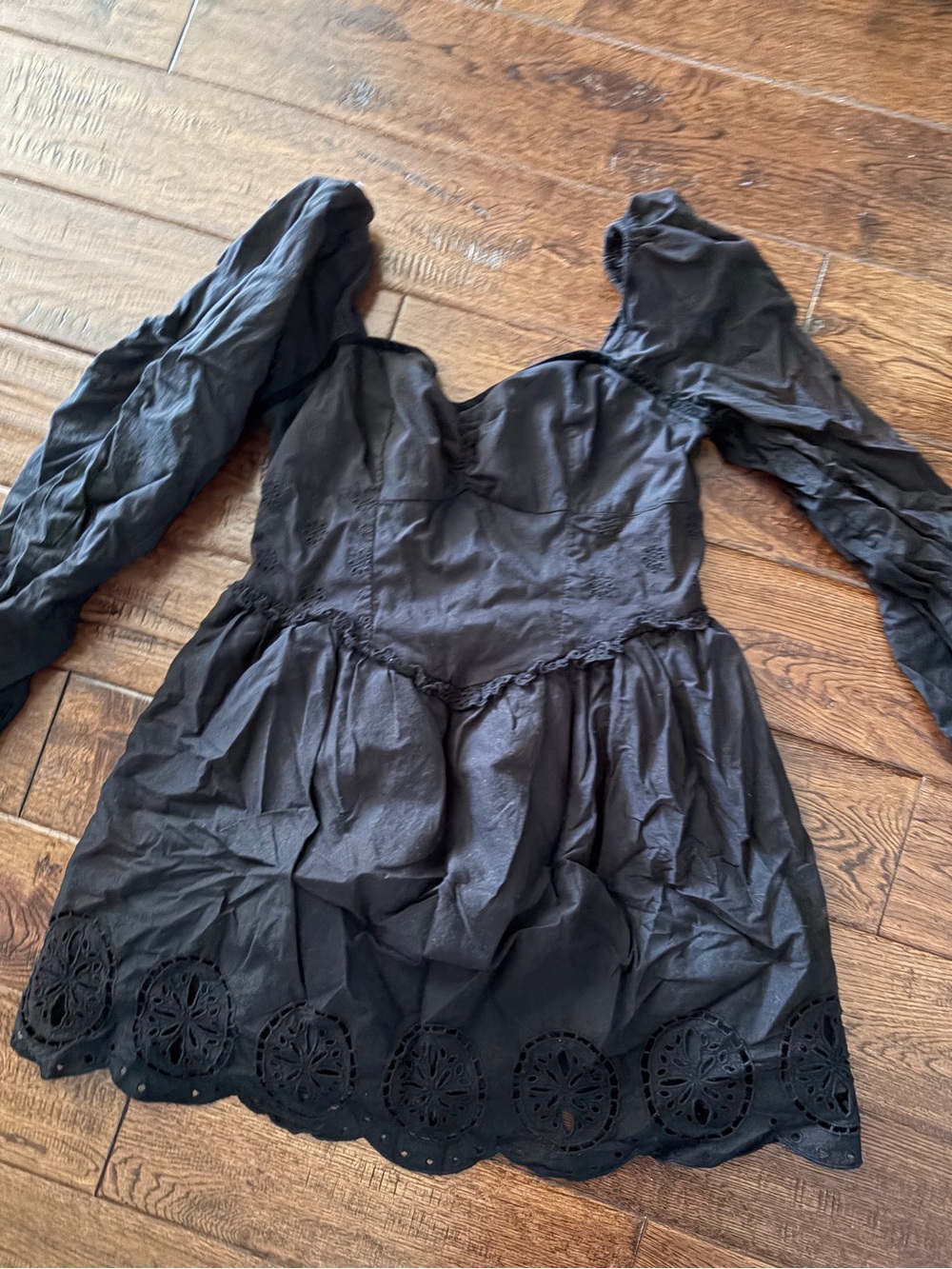 American Eagle Outfitters Black Long Sleeve Mini Dress